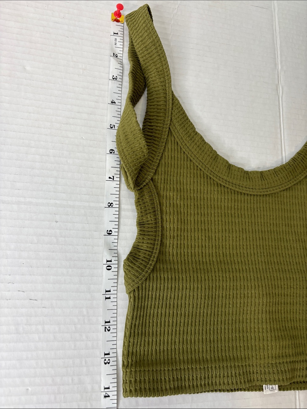 Anthropologie LyreBird NWT, ribbed open back cropped tank top, xs - Picture 7 of 8